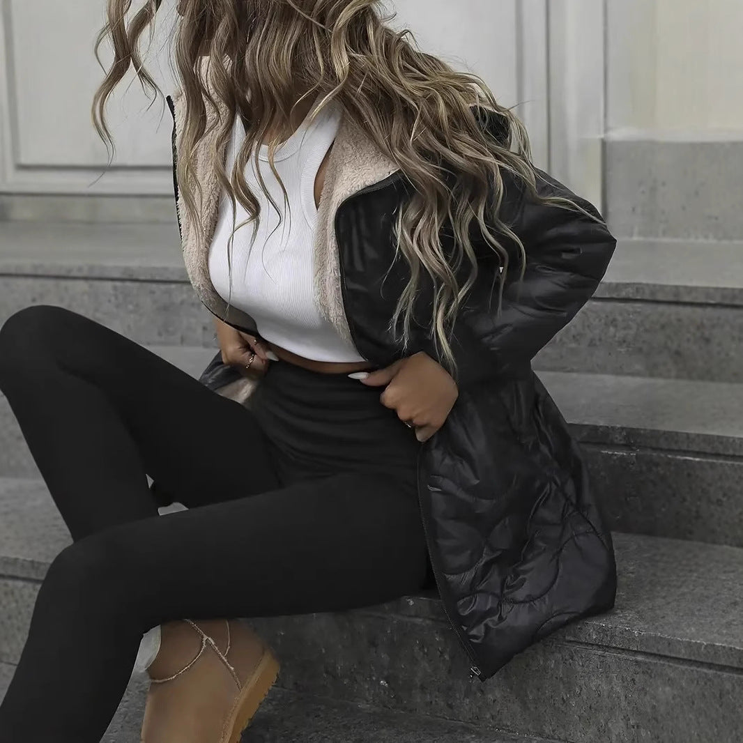 Anna | Elegantna lagana zimska jakna s patentnim zatvaračem i kapuljačom