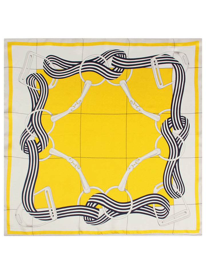 Neva | Čista Svila Tiskani Kvadratni Šal 53x53cm