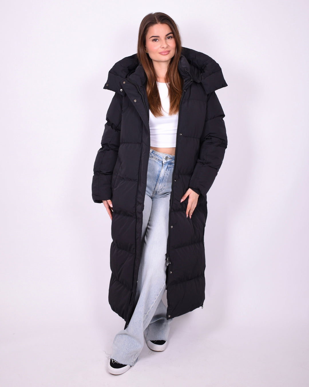 Mirna | Maxi puffer kaput crni