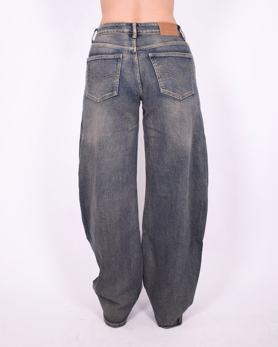 Renata | tamni vintage traperice s visokim strukom