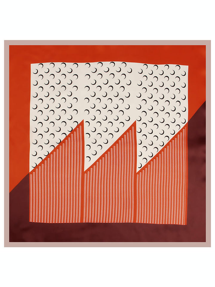 Neva | Čista Svila Tiskani Kvadratni Šal 53x53cm