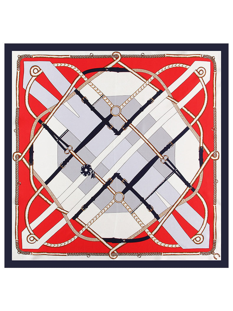 Neva | Čista Svila Tiskani Kvadratni Šal 53x53cm