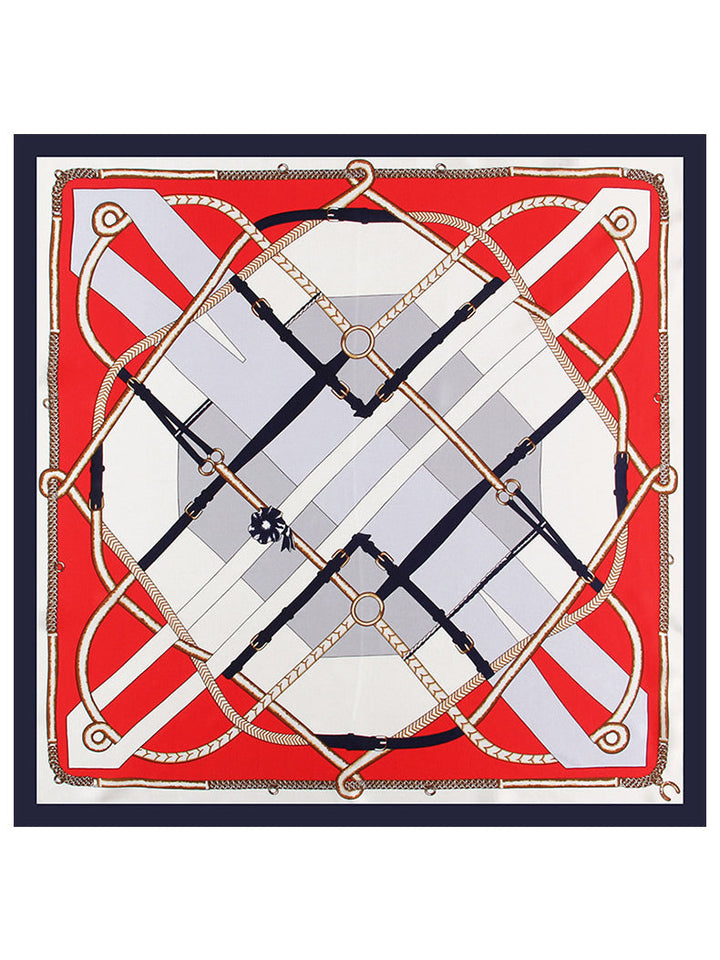 Neva | Čista Svila Tiskani Kvadratni Šal 53x53cm