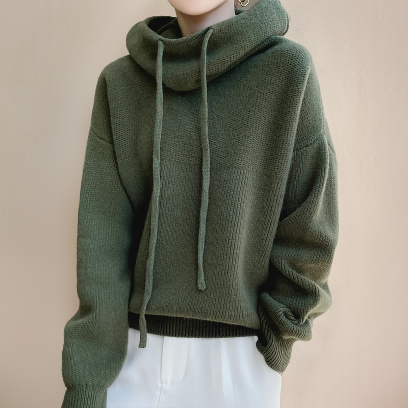 Amina | Luxe Merino Vuna Hoodie Elegancija