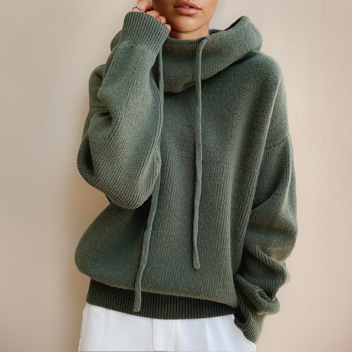 Amina | Luxe Merino Vuna Hoodie Elegancija